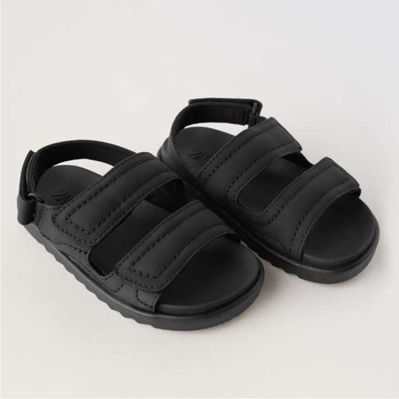 ZARA RUBBERIZED SANDALS - Picture 1 of 10